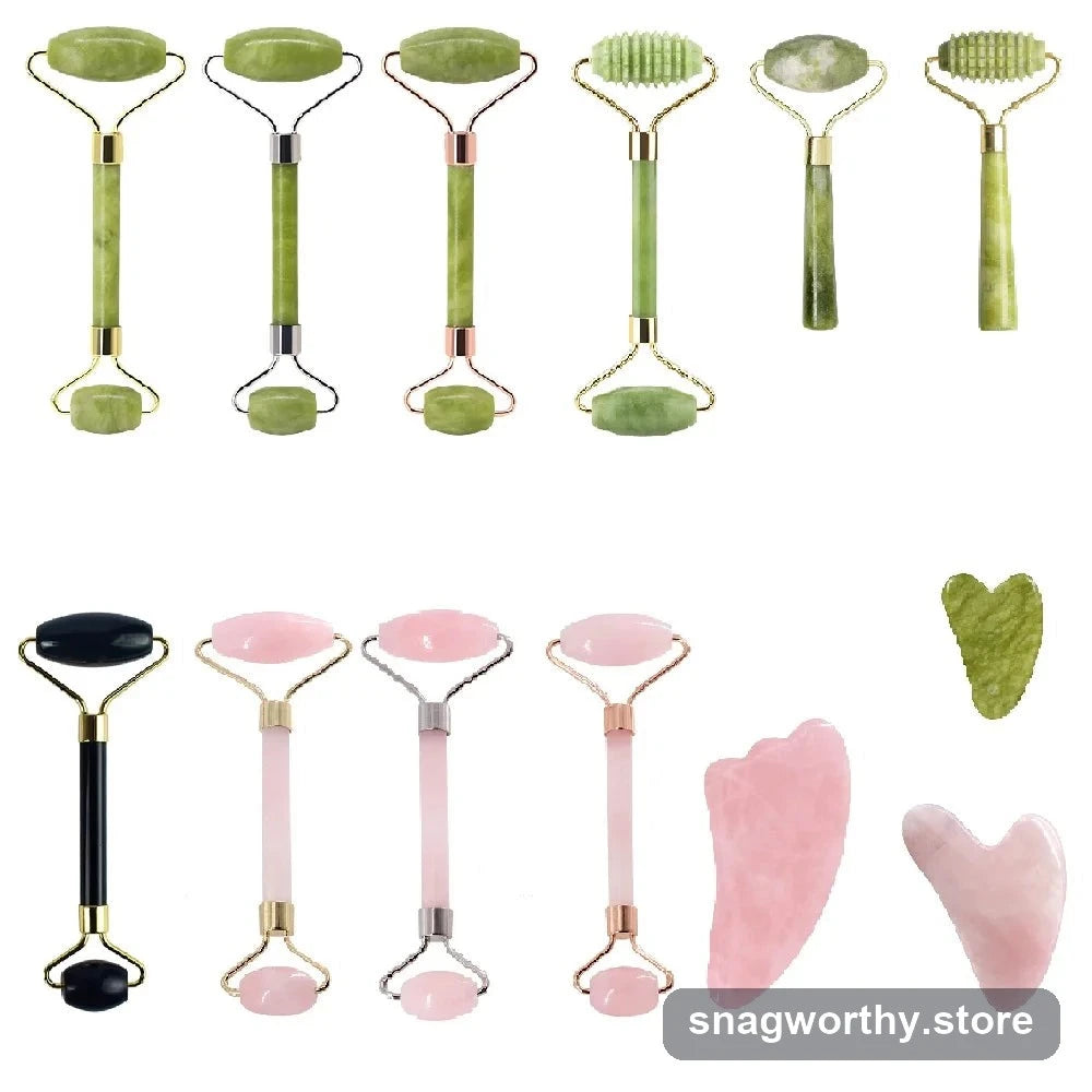 Gua sha stone and face roller sculpting kit | Snagworthy.store
