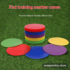 AgilityMark Discs flat training marker set on grass